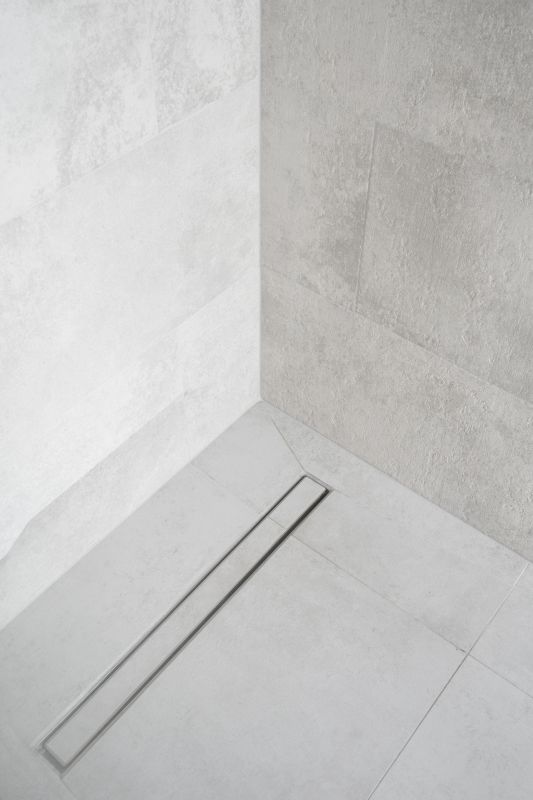 Sleek Shower with Hidden Drain